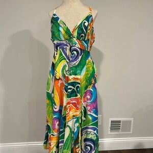 Jams World Colorful Swirl Maxi Dress